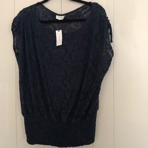 NWT Anthropologie blouse in blue size XL